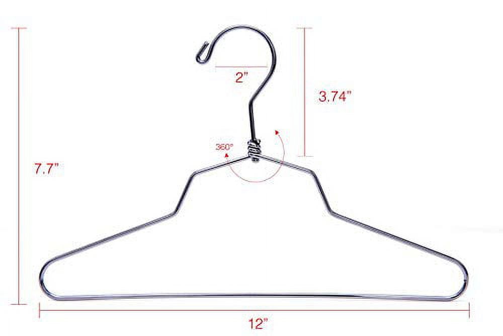 Quality Metal Hangers, 100-Pack, Swivel Hook, Stainless Steel Heavy Duty  Wire Clothes Hangers, Heavy-Duty Clothes, Jacket, Shirt, Pants, Suit Hangers  (100, Petite/Teens - 14 inch) 