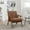 Brown, variant on Dtwnek Fabric Upholstery Accent Chair with Solid Wood Frame, Mid-Century Modern Armchair for Living Room, Bedroom, Office, Light Camel