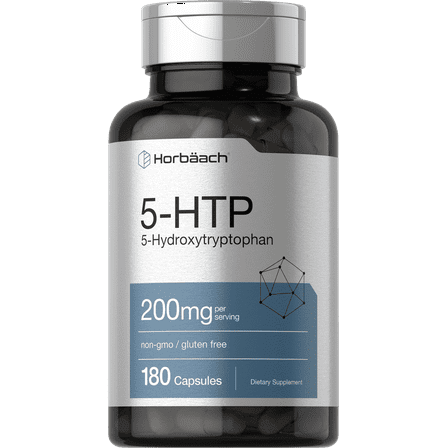 5 HTP Supplement 200mg | 180 Capsules | 5 Hydroxytryptophan | by Horbaach