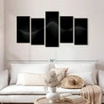 thumbnail image 2 of Elephant Stock Sound Wave Wall Art - Horizontal Multi Panel Canvas - Living Room Wall Decor - Music Multi Panel - Black And Gray Decor - 54" x 27", 2 of 4