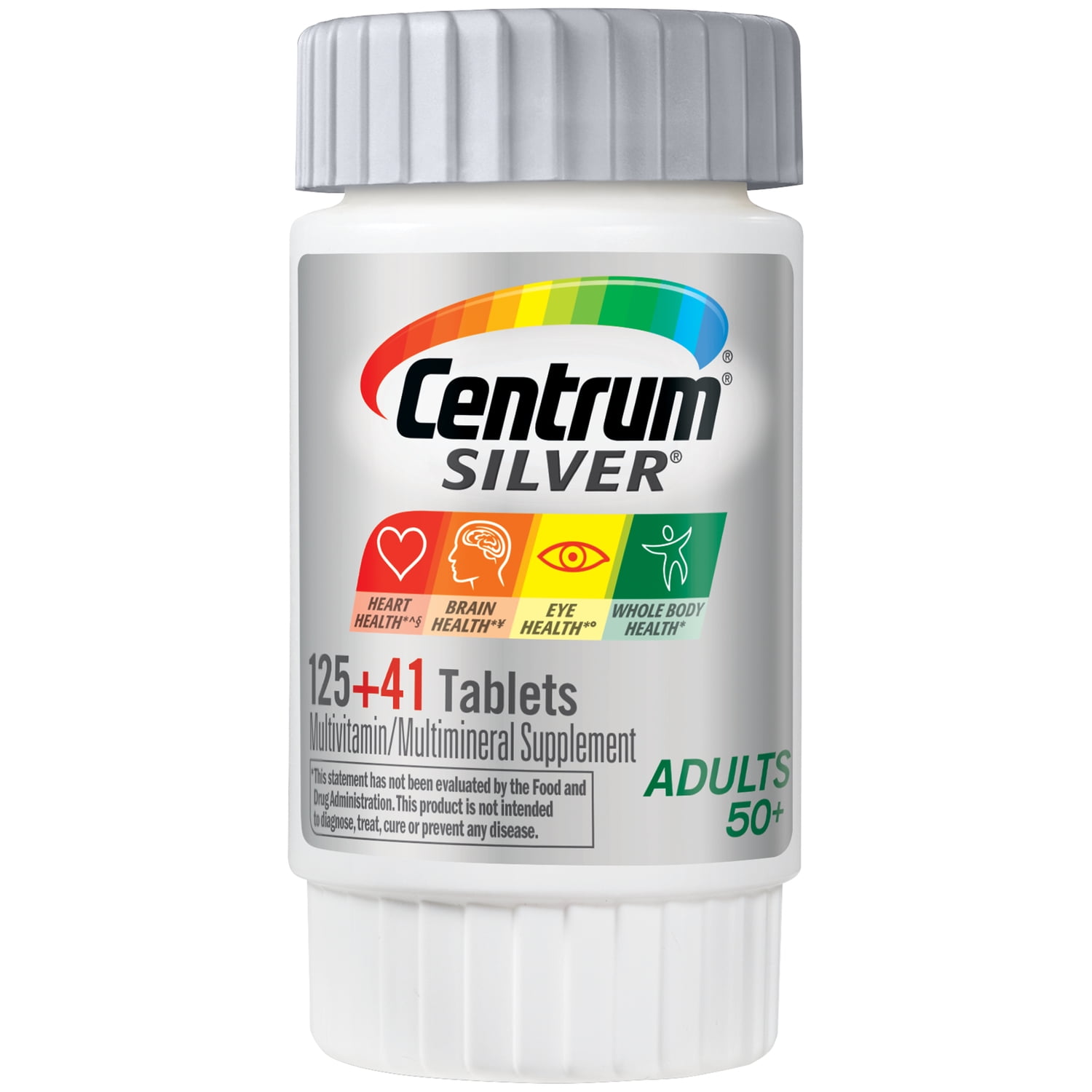 Centrum Silver Adult 166ct BONUS 33% Multivitamin / Multimineral Supplement Tablet, Vitamin D3, Age 50+