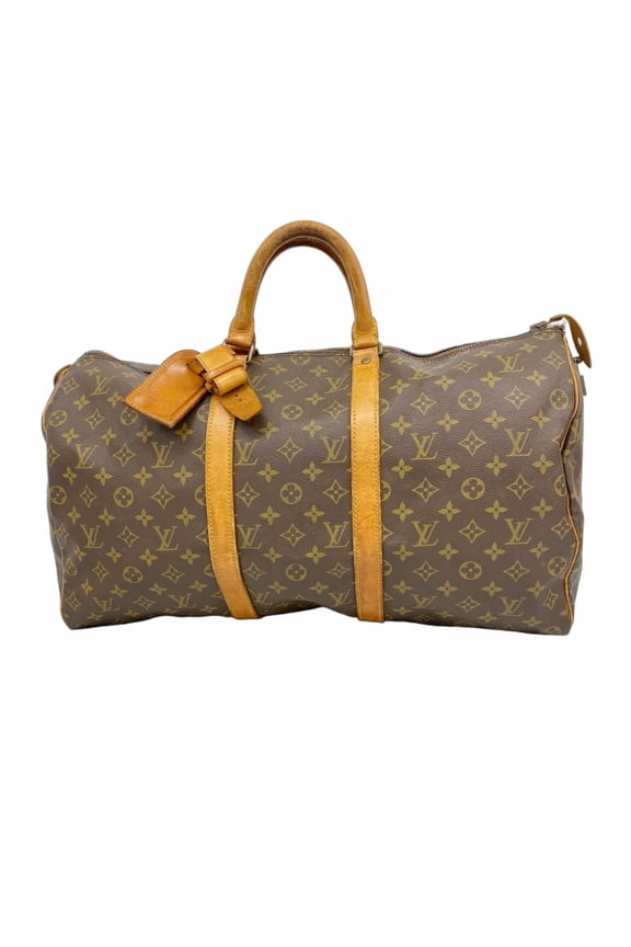 Pre-Owned Louis Vuitton Monogram Keepall 50 Boston Bag M41426 Brown Men's and Women's