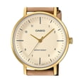thumbnail image 2 of Casio Standard Analog Leather Strap Salmon Dial Quartz LTP-VT03GL-4B Women's Watch, 2 of 3