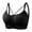 Black, variant on Clean Criss-Cross Back Bras for Women Lace Spaghetti Straps Bralettes Seamless Front Closure Bralette Rib Stripe Full Coverage Shelf Bra Workout Yoga Underwear