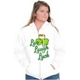thumbnail image 4 of St Patricks Day Live Laugh Luck Zip Hoodie Sweatshirt Women Brisco Brands X, 4 of 5