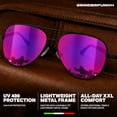 thumbnail image 4 of GRINDERPUNCH Big XXL Wide Frame Extra Large Polarized Aviator Sunglasses for Big Heads Men Oversized - Gold, 4 of 10