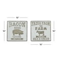 thumbnail image 3 of DecMode Indoor White Metal Farmhouse Sign Wall Decor, Set of 2, 3 of 10