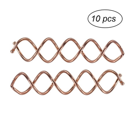 Rose Gold Hair Jewelry Girls and Women Spiral Twist Hair Pins Spin Clips Bun Stick Pick for DIY Hair Style , 10 Pcs (Rose Gold) ()