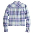thumbnail image 2 of Girls 6-20 SO® Cropped Flannel Shirt in Regular & Plus Size Color: Lavender Peach Plaid Size: 16 PLUS, 2 of 4