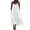 White, variant on Antinious Women Bohemian Ruffle Solid Spaghetti Straps Soft Casual Comfortable Versatile Midi Dress