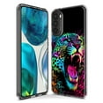 thumbnail image 3 of MUNDAZE LG Stylo 6 Neon Rainbow Glow Colorful Leopard Shockproof Clear Hybrid Protective Phone Case Cover, 3 of 6
