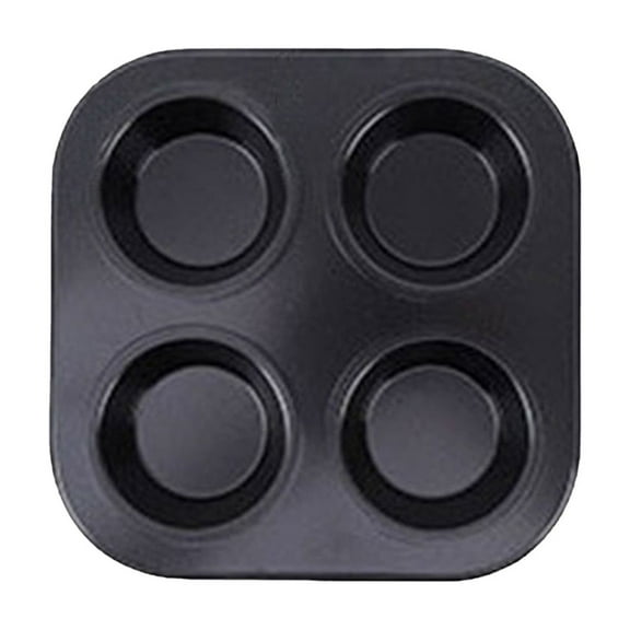 4 Cup Cupcake Pan Non Stick Easy To Clean Baking Pan Air Fryer Small Oven Round Bakeware 2 Colors Cake Mould Baking Tray for Home Cooking