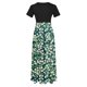 thumbnail image 5 of Puntoco Vestido De Manga Corta Con Cuello Redondo Y Falda Larga Estilo Resort Con Estampado Floral Para Mujer Negro L,Regalos Para Mujer Joven, 5 of 5