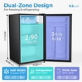 thumbnail image 2 of WAA 3.2 Cu.ft Compact Mini Fridge with Freezer - Reversible Single Door,Adjustable Thermostat,Low Noise,Energy Efficient,Suitable for Office/Dorm/Bedroom/Apartment, 2 of 8