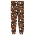 thumbnail image 5 of Men's Halloween Pajama Pants, Gradient Bat Print Drawstring Joggers with Pockets, Tapered Cuffed Soft Holiday Sleep Pants for Men Earthy Yellow B S, 5 of 7