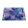 thumbnail image 1 of YFYANG Washable Heat-Resistant Placemats, 70% PVC/30% Polyester, Purple Abstract Watercolor Texture Kitchen Table Mat, 12" x 18" 6 Pcs, 1 of 6