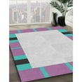 thumbnail image 2 of Ahgly Company Indoor Rectangle Patterned Pale Blue Lily Blue Area Rugs, 2' x 5', 2 of 6
