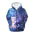 thumbnail image 2 of FUIALDOLG 14-16 Years Boys Zip Up Hoodies Kids Galaxy Axolotl Octopus Graphic Hooded Sweatshirt with Pockets Casual Winter Jackets, 2 of 7