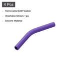 thumbnail image 3 of Uxcell 4Pcs Puntas de Pajilla de Silicona, Punta de Codo de Pajilla de Silicona, Cubiertas de Pajilla de Metal Reutilizables Suaves para Pajillas de Acero Inoxidable de 6mm/0.24" OD, Púrpura, 3 of 7