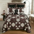 thumbnail image 4 of Donna Sharp Log Cabin Star Whole Cloth Cotton 3PC King Quilt Set, 4 of 8