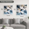 thumbnail image 5 of Blue Geometric Wooden Wall Clock Silent Non Ticking, Modern Abstract Oil Painted Square Wall Clocks Battery Operated, Decor Clock for Home Office, Living Room, Kitchen, 10 Inch, 5 of 9