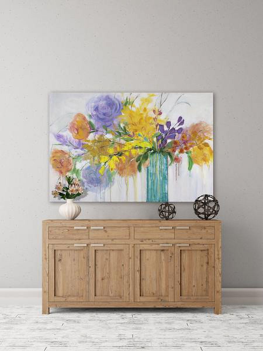 "Warm Summer Blooms II" Painting Print on Wrapped Canvas