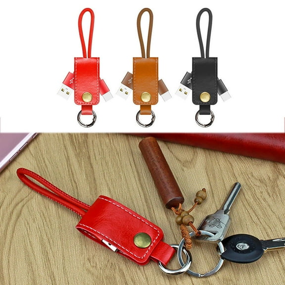 WRISTBIQUE USB-C Keychain Data Cable in Black, 1 Set for Quick Charging and Efficient Data Syncing