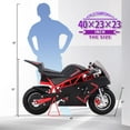 thumbnail image 2 of Mini Gas Power Pocket Bike Motorcycle for Kids, 40CC 4-Stroke Ride on Toys, Dual Brake, Max Speed 20 Mph, Max Weight 165 LB, Max Speed 18Mph, Age 8+, 2 of 6