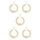 thumbnail image 3 of Sonducket Tobilleras en capas hoja ajustable pie joyería estilo Simple accesorios universales para mujer de tobillo para el Día de San Valentín Oro 5piezas Sonducket CBP253050, 3 of 5