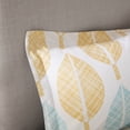 thumbnail image 4 of Madison Park Essentials King Central Park 9-Piece Comforter Set with Cotton Bed Sheets, Yellow/Aqua, 4 of 5