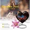 thumbnail image 5 of Luminous Ember Sparrow Heart Shaped Urn - Cremation Ashes Urns Small - Petite Cremation Urn For Human Ashes - Elegant Small Urn For Women 3 Inch, Set Of 4, 5 of 5