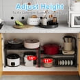 thumbnail image 5 of Baxikayon Expandable Cabinet Organizer, Heavy-Duty Metal Shelf for Kitchen Cabinets, Pantry & Garage, 110 lbs Capacity, Black, 5 of 10