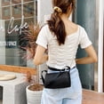 thumbnail image 3 of Mini bolso de hombro para axilas de cadena brillante de color puro para mujer informal (negro) Likrtyny multifunción de oficina, 3 of 9