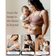 Kindred Bravely Sublime Pumping Bra Hands Free, Adjustable Pumping & Nursing Bra with EasyClip for all Breast Pumps (Beige, Small-Busty)