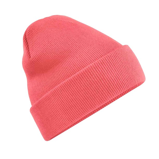 Beechfield - Gorro con vuelta original para adultos (Coral)