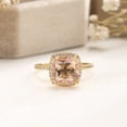 thumbnail image 6 of 925 Sterling Silver 14K Yellow Gold Natural morganite Cushion Engagement Ring, 6 of 6