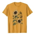 thumbnail image 6 of vigerkar Women's Comfy Sunflower Graphic T Shirt Summer Top Casual Plus Size Tee Gold, XL, 6 of 6