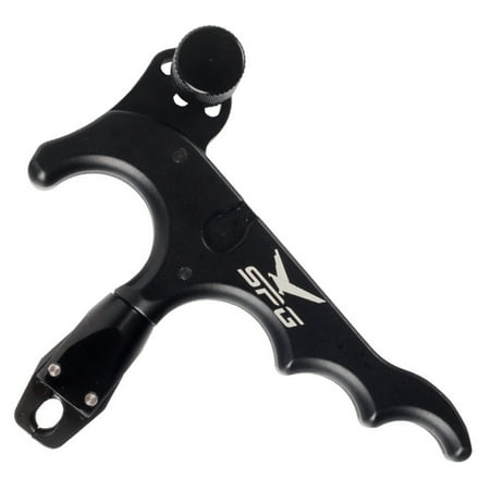 HIPKZ 4 Finger Archery Bow Release 360° Rotating Thumb Archery Rotation Caliper Trigger Grip Archery Release Aid for Compound Bow