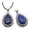 D, variant on Gold Stone Pendant Necklace for Women, Chunky Statement Dainty Heart Oval Natural Gemstone Dangle Necklaces Wedding Prom Accessories Fashion Jewelry Gift
