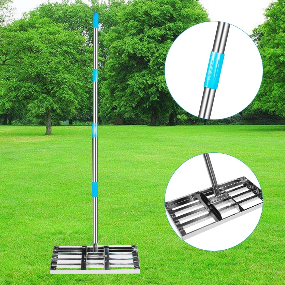 5FT Lawn Leveling Rake Stainless Leveling Length Adjustable Sand Gravel Lawn Leveler for Yard