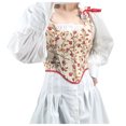 thumbnail image 1 of Gibobby Traje de camarera Sexy Mujer Corsé con cremallera adelgazante lateral de encaje para barriga (Beige, One Size), 1 of 5