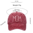 thumbnail image 4 of fenteer Mom Embroidered Baseball Hat Gift Adjustable Women Baseball Cap for, 4 of 8