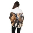 thumbnail image 5 of Horses and Peple Winter Scarf for Women Fashion Warm Long Soft Blanket Scarves Gifts, 5 of 10