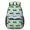 Bigfoot and Forest Green Pattern, variant on Bigfoot and Silhouette Blue Pattern 17" Waterproof Oxford School Backpacks for Teens, S-Shape Padded Straps, for School, Travel, Hiking, Camping