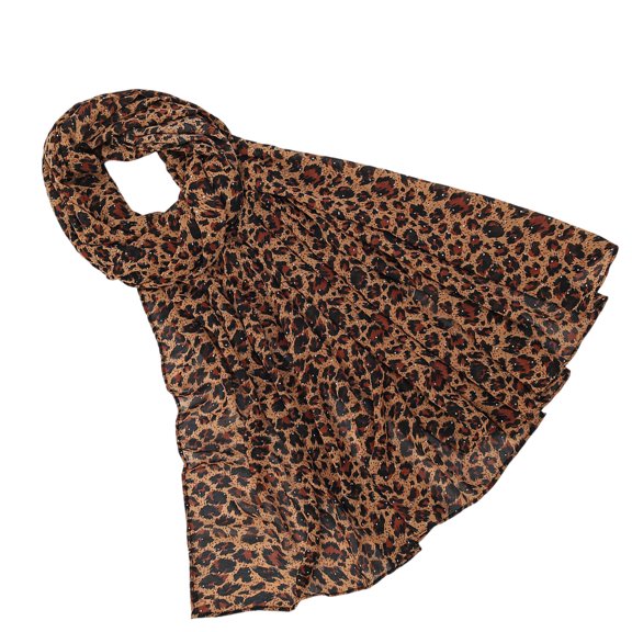 Fashionable Print Scarf Polyester Shawl Sparkling Rhinestones Trimmed Party Wear Lightweight Headwrap Scarf