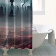 thumbnail image 4 of Halloween Graveyard Scene Pattern Shower Curtain 36"x72" ,Bathroom Decorative Shower Curtains Set with 12 Hooks,Modern Waterproof Washable Shower Curtain, 4 of 6