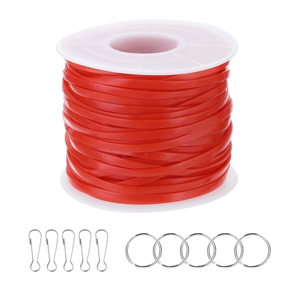 Uxcell Lanyard String Kit, Lacing Cord with Accessories, Red