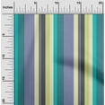 thumbnail image 1 of oneOone Tissu Popeline de Coton Rayures Multicolores Imprimés au Mètre 42 Pouces de Large, 1 of 1