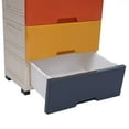 thumbnail image 6 of 6 Drawers Dresser, Plastic Tower Closet Organizer with Wheels Locks Clothes Toys Storage Box Morandi/ Macaron/White 19.69*13.78*40.16inch, 6 of 9