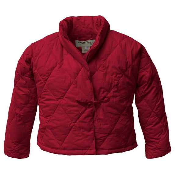Warm Things Quilted Down Bed Jacket Cherry / XS (4-6)